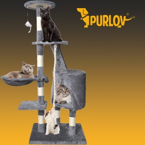 Drzewko dla kota 118cm szare Purlov