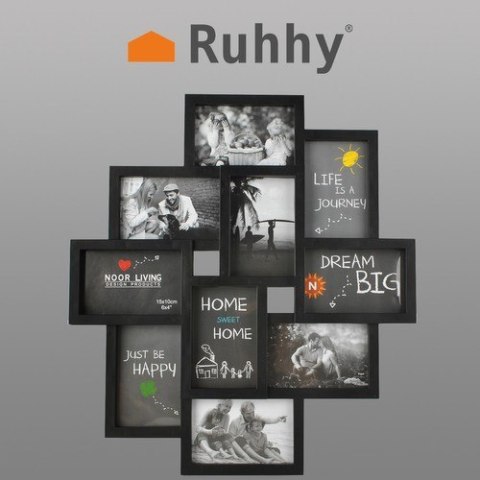 Ramka na 10 zdjęć - czarna Ruhhy Ramka na 10 zdjęć - czarna Ruhhy
