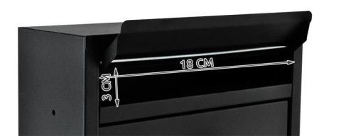 Skrzynka na listy S6237 - czarna Malatec