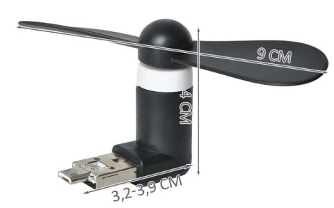 Wentylator micro USB czarny Iso Trade Wentylator micro USB czarny Iso Trade