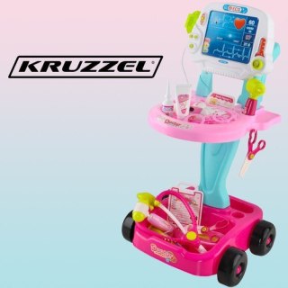 Zestaw małego doktora - wózek różowy Kruzzel
