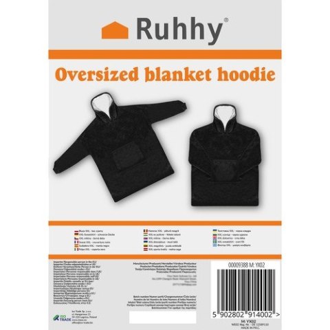 Bluza XXL - koc czarny Ruhhy