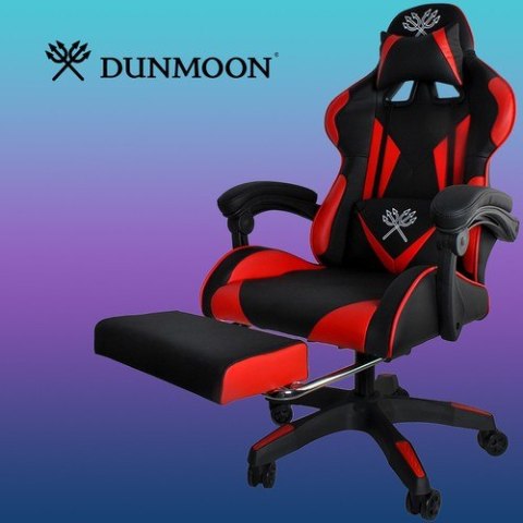 Fotel gamingowy - czarno - czerwony Dunmoon Dunmoon Fotel gamingowy - czarno - czerwony Dunmoon Dunmoon