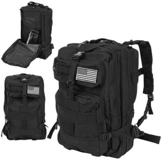 Plecak militarny XL czarny Trizand
