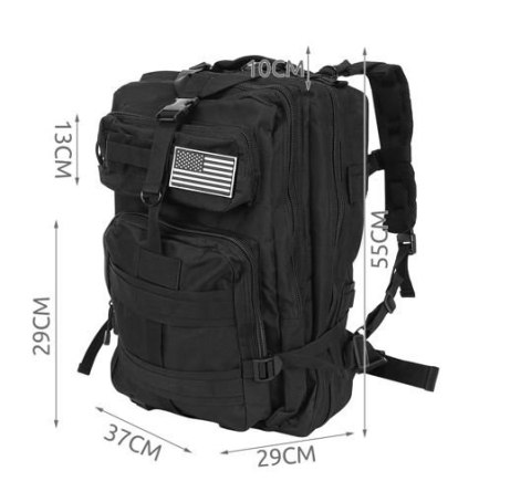 Plecak militarny XL czarny Trizand