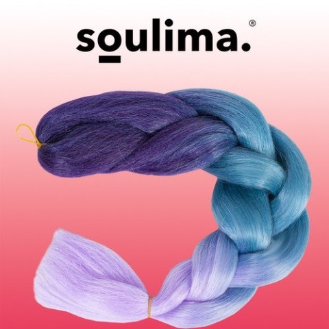 Włosy syntetyczne warkoczyki ombre nieb/fio W10342 Soulima Włosy syntetyczne warkoczyki ombre nieb/fio W10342 Soulima