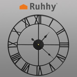 Zegar ścienny retro - czarny Ruhhy