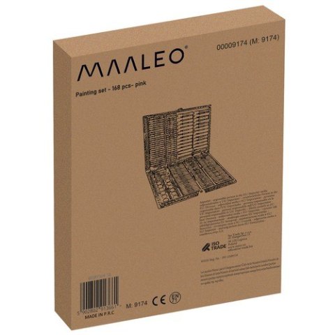 Zestaw do malowania w walizce 168 szt różowy Maaleo