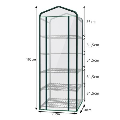 Szklarnia foliowa mini - 5 półek 23359 Malatec