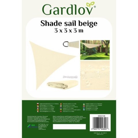 Żagiel przeciwsłoneczny 3x3x3 beżowy Gardlov 23146 Gardlov