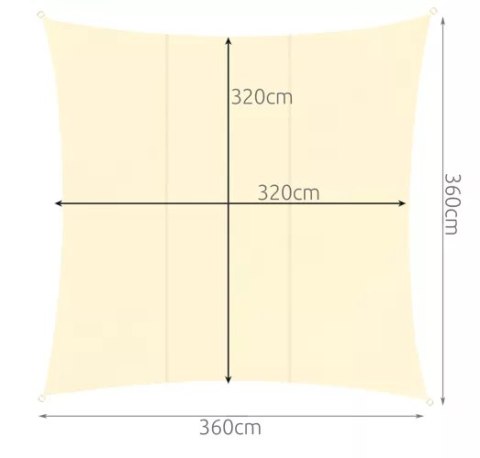 Żagiel przeciwsłoneczny 3.6x3.6m Gardlov 23165 Gardlov Żagiel przeciwsłoneczny 3.6x3.6m Gardlov 23165 Gardlov