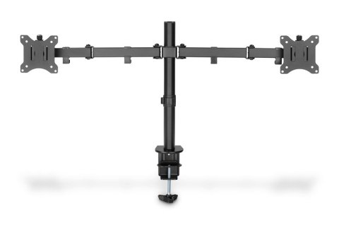 Uchwyt biurkowy podwójny z zaciskiem 2xLCD max. 32" max. Obciążenie 2x 8kg uchylno-obrotowy czarny Uchwyt biurkowy podwójny z zaciskiem 2xLCD max. 32" max. Obciążenie 2x 8kg uchylno-obrotowy czarny