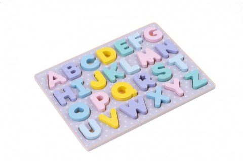Układanka drewniana Wielkie litery Pastelowa Układanka drewniana Wielkie litery Pastelowa