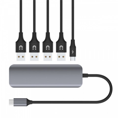 HUB 4x USB 3.1 GEN1 1x microUSB (tylko zasilanie) H1107A HUB 4x USB 3.1 GEN1 1x microUSB (tylko zasilanie) H1107A