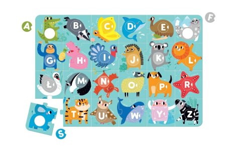 Duuuże puzzle z dziurką Alfabet Duuuże puzzle z dziurką Alfabet