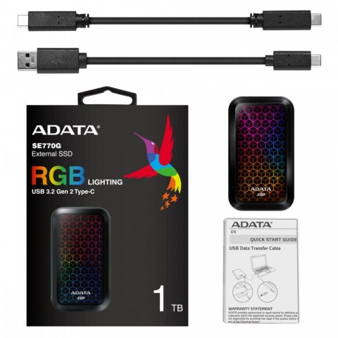 Dysk zewnętrzny SSD SE770 1TB USB3.2-A/C RGB Dysk zewnętrzny SSD SE770 1TB USB3.2-A/C RGB