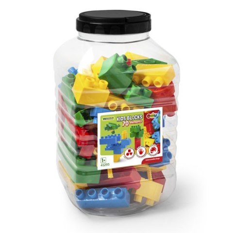 Klocki w pojemniku 70 elementów Kids Blocks Klocki w pojemniku 70 elementów Kids Blocks