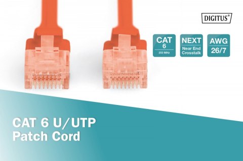 Patch cord U/UTP kat.6 PVC 5m czerwony Patch cord U/UTP kat.6 PVC 5m czerwony