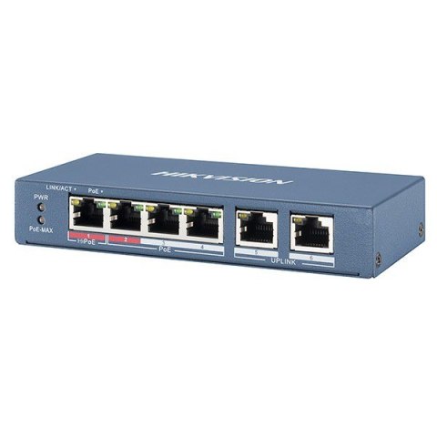Swich PoE 6-portowy DS-3E0106HP-E Swich PoE 6-portowy DS-3E0106HP-E