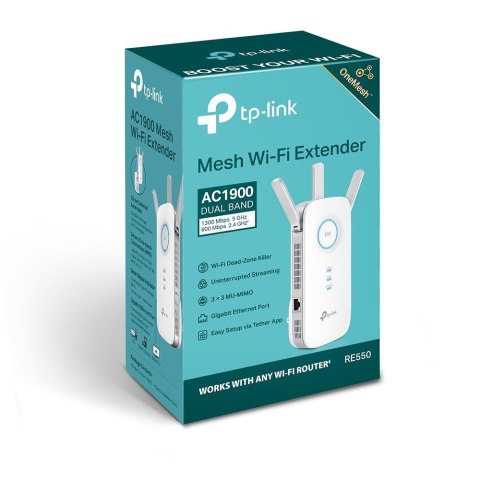 Wzmacniacz sygnału RE550 Repeater Wifi AC1900 Wzmacniacz sygnału RE550 Repeater Wifi AC1900