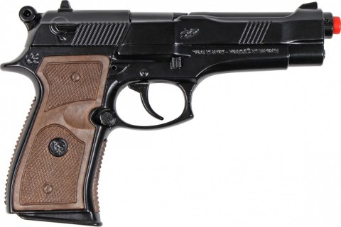 Gonher Metalowy pistolet policyjny 8 naboi Gonher Metalowy pistolet policyjny 8 naboi
