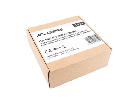 Kabel HDMI M/M v2.0 CA-HDMI-20FB-0300-BK 30m czarny Kabel HDMI M/M v2.0 CA-HDMI-20FB-0300-BK 30m czarny