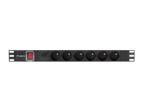 Listwa zasilająca rack PDU 19 cali 1U 16A 6X 230V PL 2m czarna Listwa zasilająca rack PDU 19 cali 1U 16A 6X 230V PL 2m czarna