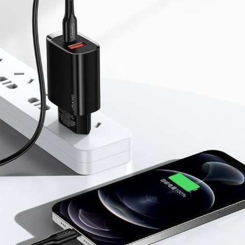 Ładowarka sieciowa 1xUSB-C+1xUSB T35 20W PD3.0 QC3.0 Fast charging Ładowarka sieciowa 1xUSB-C+1xUSB T35 20W PD3.0 QC3.0 Fast charging