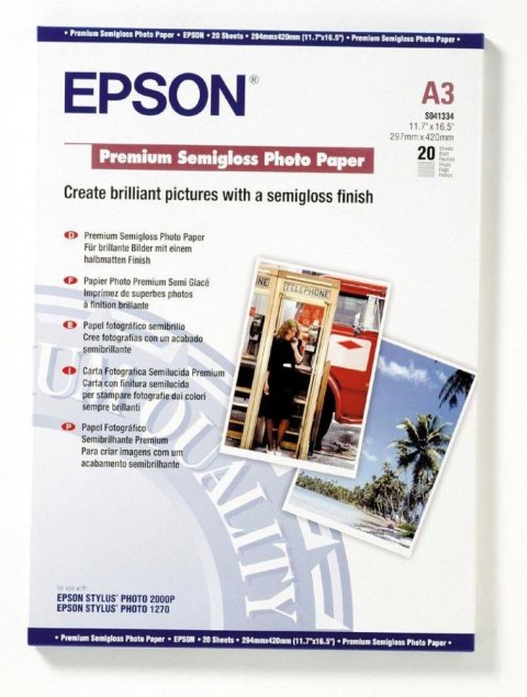 Papier Photo Premium Semi Glossy A3/ 20 arkuszy / 251 g/m2 Papier Photo Premium Semi Glossy A3/ 20 arkuszy / 251 g/m2