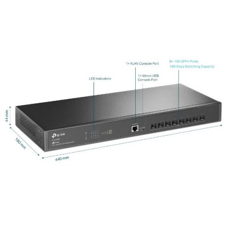 Przełącznik zarządzalny SX3008F switch 8xSFP+ Przełącznik zarządzalny SX3008F switch 8xSFP+