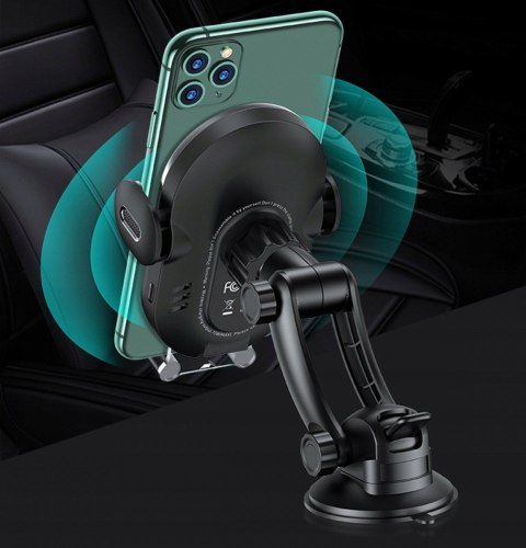 Uchwyt indukcyjny 15W Automatic US-CD131 na szybę lub deskę samochodowy czarny CD131ZJ01 Uchwyt indukcyjny 15W Automatic US-CD131 na szybę lub deskę samochodowy czarny CD131ZJ01