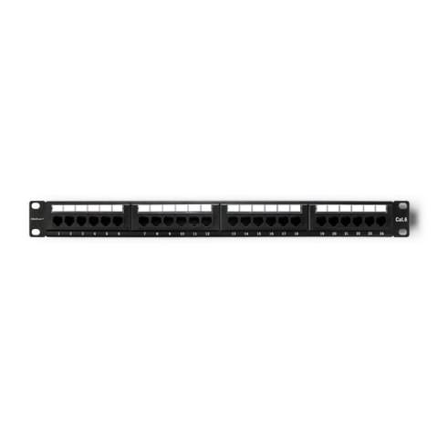Patch panel RACK | 24 porty | kat.5e UTP | Czarny Patch panel RACK | 24 porty | kat.5e UTP | Czarny
