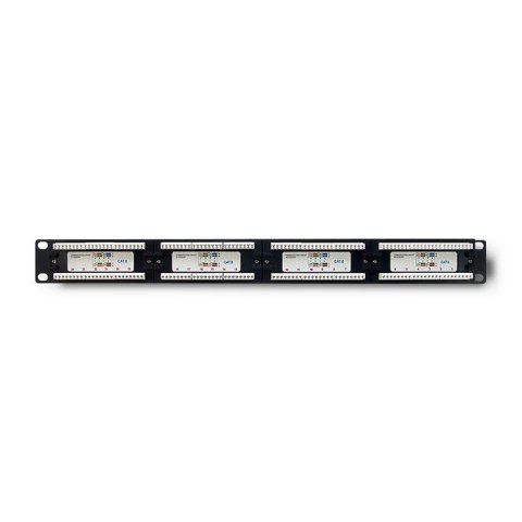 Patch panel RACK | 24 porty | kat.5e UTP | Czarny Patch panel RACK | 24 porty | kat.5e UTP | Czarny
