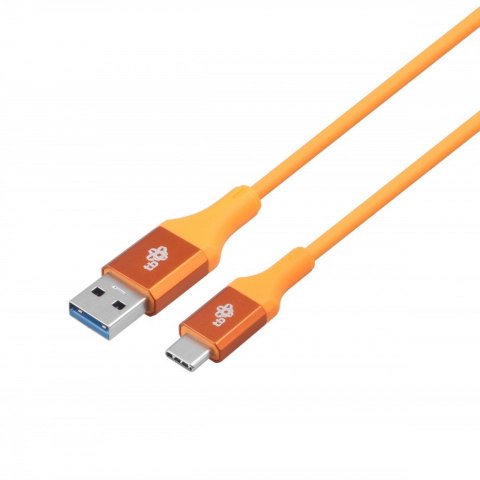 Kabel USB 3.0 - USB C 2m PREMIUM 3A pomarańczowy TPE Kabel USB 3.0 - USB C 2m PREMIUM 3A pomarańczowy TPE