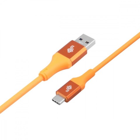 Kabel USB 3.0 - USB C 2m PREMIUM 3A pomarańczowy TPE Kabel USB 3.0 - USB C 2m PREMIUM 3A pomarańczowy TPE