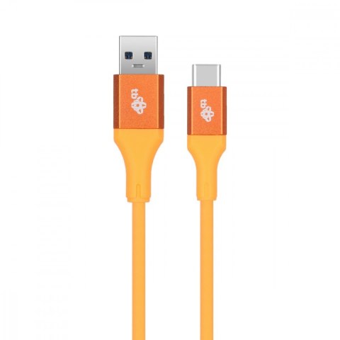 Kabel USB 3.0 - USB C 2m PREMIUM 3A pomarańczowy TPE Kabel USB 3.0 - USB C 2m PREMIUM 3A pomarańczowy TPE