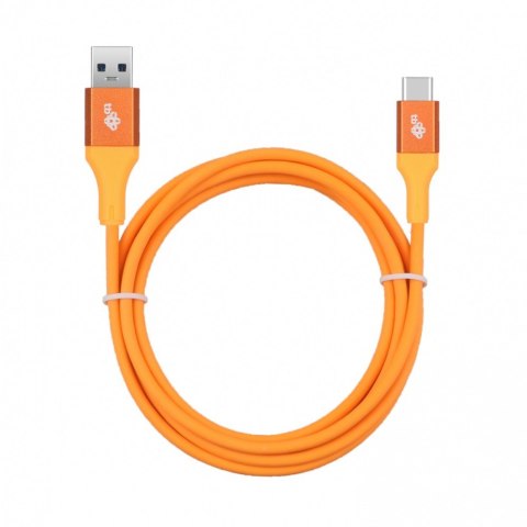 Kabel USB 3.0 - USB C 2m PREMIUM 3A pomarańczowy TPE Kabel USB 3.0 - USB C 2m PREMIUM 3A pomarańczowy TPE
