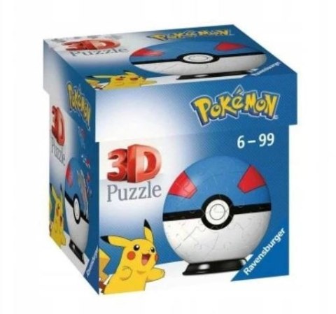 Puzzle 54 elemnty 3D Kula, Pokemon niebieska Puzzle 54 elemnty 3D Kula, Pokemon niebieska