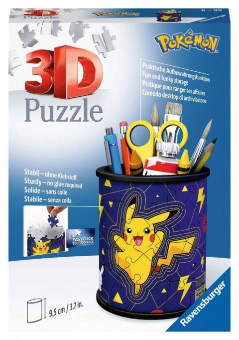Puzzle 57 elementów 3D Przybornik Pikachu Puzzle 57 elementów 3D Przybornik Pikachu