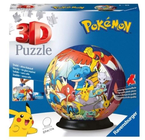 Puzzle 72 elementy 3D Kula, Pokemon Puzzle 72 elementy 3D Kula, Pokemon