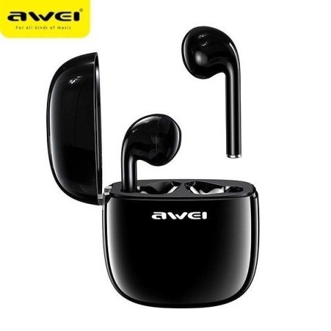 Słuchawki Bluetooth T28 TWS+stacja dokująca Czarne Słuchawki Bluetooth T28 TWS+stacja dokująca Czarne