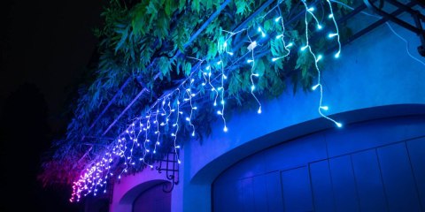 Inteligentne lampki sople Icicle 190 RGB LED, 5x0,5 m, IP44, przezroczysty przewód Inteligentne lampki sople Icicle 190 RGB LED, 5x0,5 m, IP44, przezroczysty przewód