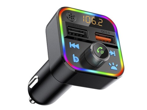 Transmiter FM Bluetooth 5.1+Qc3.0 RBG Transmiter FM Bluetooth 5.1+Qc3.0 RBG