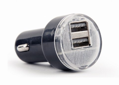 Ładowarka samochodowa 2xUSB 2.1A czarna Ładowarka samochodowa 2xUSB 2.1A czarna