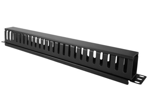Organizator kabli 1U 19" z pokrywą maskującą Organizator kabli 1U 19" z pokrywą maskującą