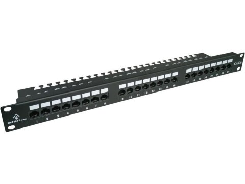 Patch panel UTP kat.6 24 porty LSA z półką 1U Patch panel UTP kat.6 24 porty LSA z półką 1U