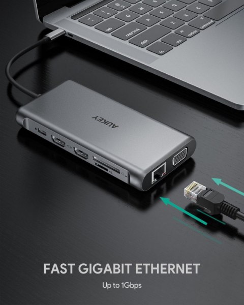 CB-C78 aluminiowy HUB USB-C | 12w1 | RJ45 Ethernet 10/100/1000Mbps | 2xUSB 3.1 | 2xUSB 2.0 | 2xHDMI 4k@30Hz | VGA | SD i microSD CB-C78 aluminiowy HUB USB-C | 12w1 | RJ45 Ethernet 10/100/1000Mbps | 2xUSB 3.1 | 2xUSB 2.0 | 2xHDMI 4k@30Hz | VGA | SD i microSD