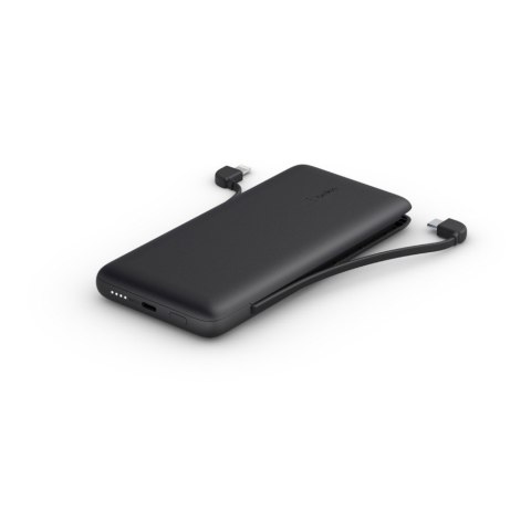 PowerBank 10 000mAh z kablami USB-C/LTG Czarny PowerBank 10 000mAh z kablami USB-C/LTG Czarny