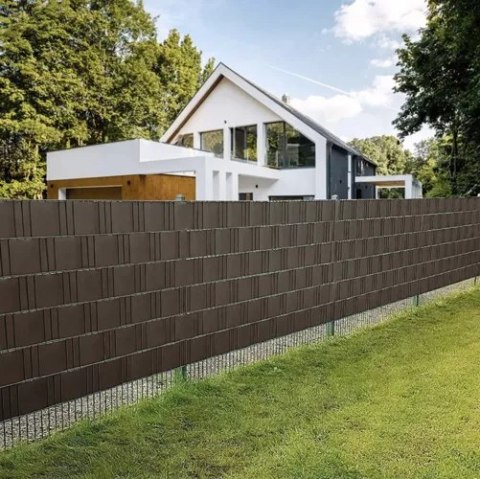 Taśma ogrodzeniowa 19cmx35m 630g/m2 brązowa 23707 Gardlov