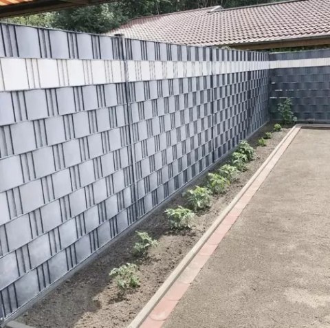 Taśma ogrodzeniowa 19cmx35m 630g/m2 szara 23704 Gardlov